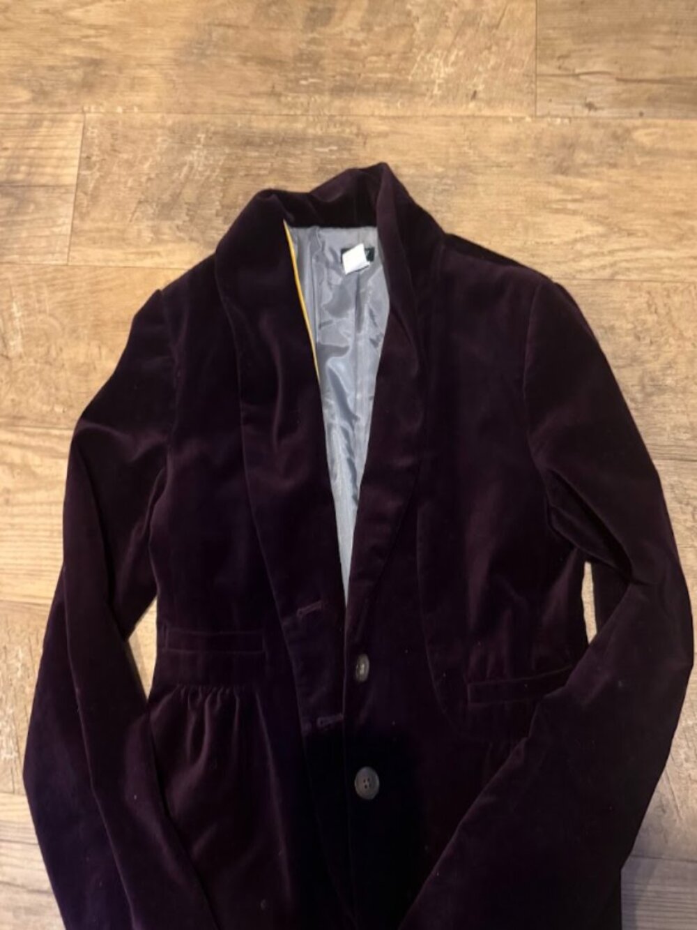 JCrew Rum Raisin Velvet Eden Jacket Purple size 10